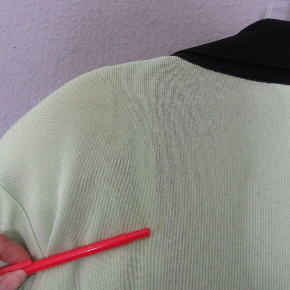 Exclusively Misook Sweater Cardigan Women Plus‎ 3X Green Black Open Front Career - Picture 14 of 15